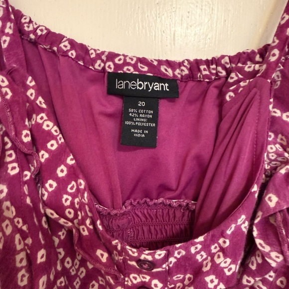 Lane Bryant Magenta and White Dress - Picture 2 of 2
